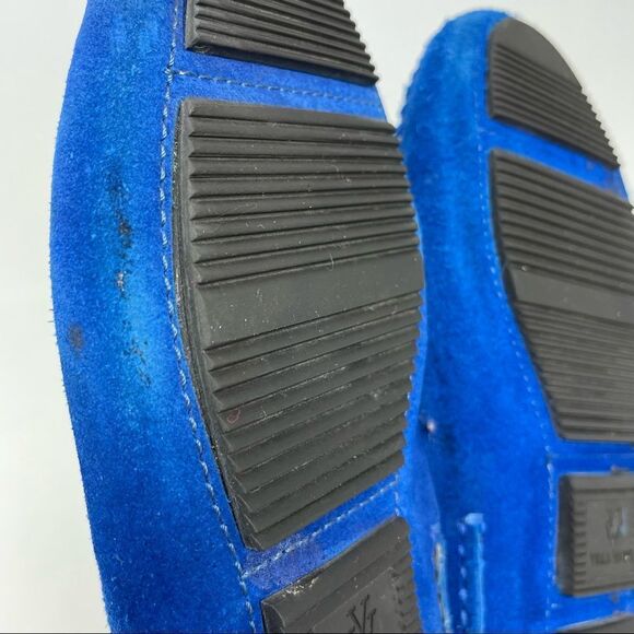 𝅺VERA Wang Premium Label Royal Blue Suede Driving Moccasin Size 6/36 - Picture 10 of 14